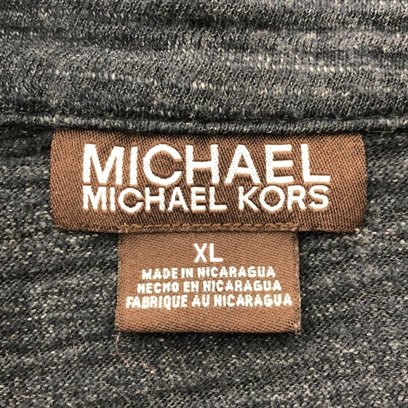 Michael Kors Navy Blue Half-Zip Pull Over Sweater - Picture 3 of 6